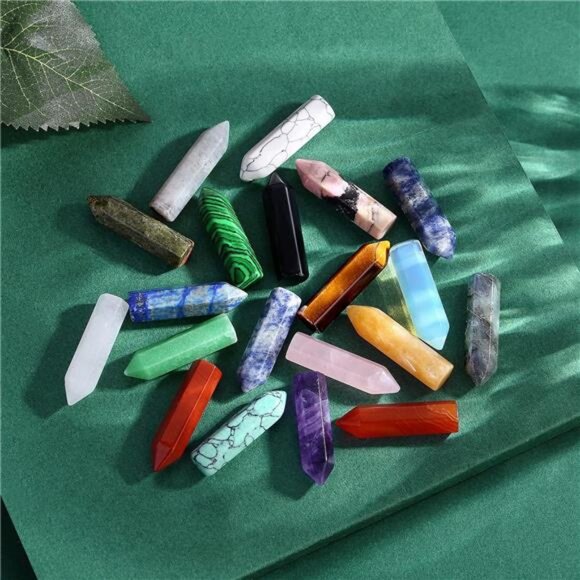 20 PCS Healing Crystals Stones Sets Wands Bulk Natural Pocket - Picture 3 of 7